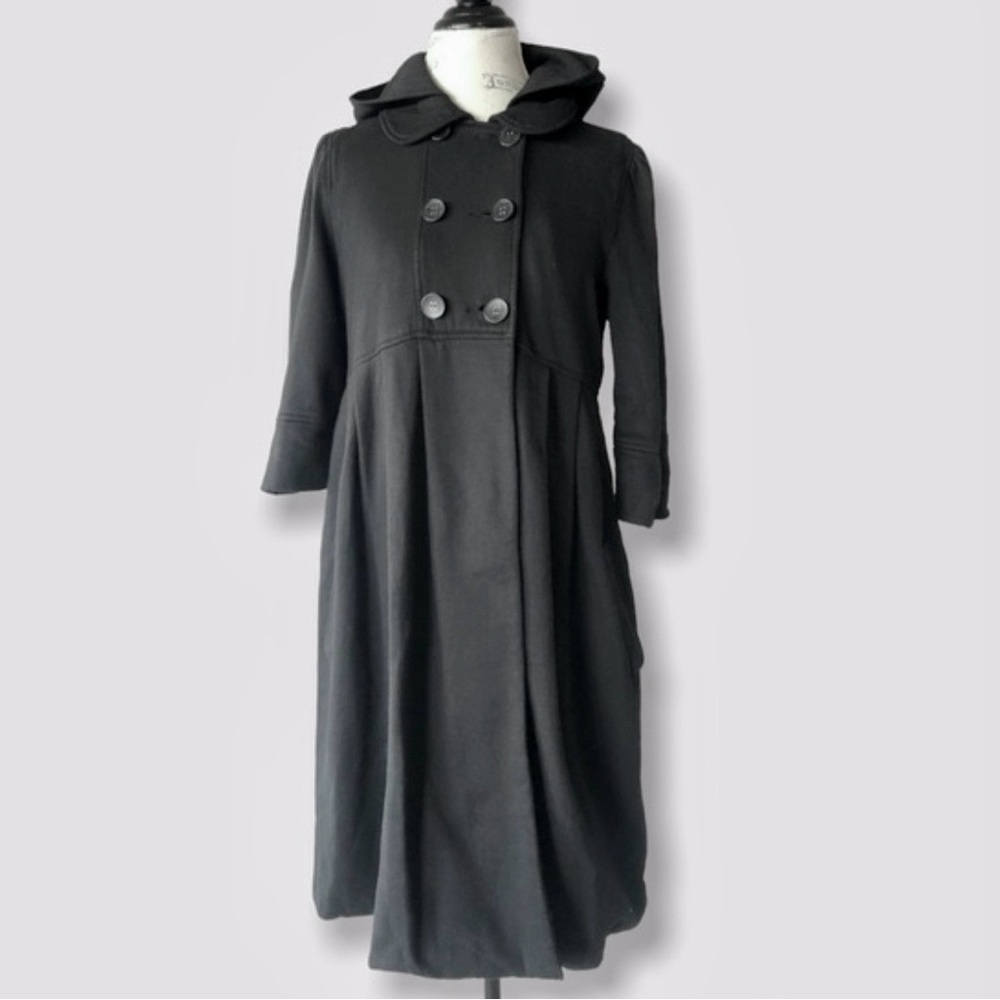 Juicy Couture Black 3/4 Sleeve Cotton Hooded Dress